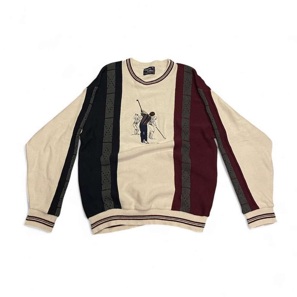 Embroidered golf sweater